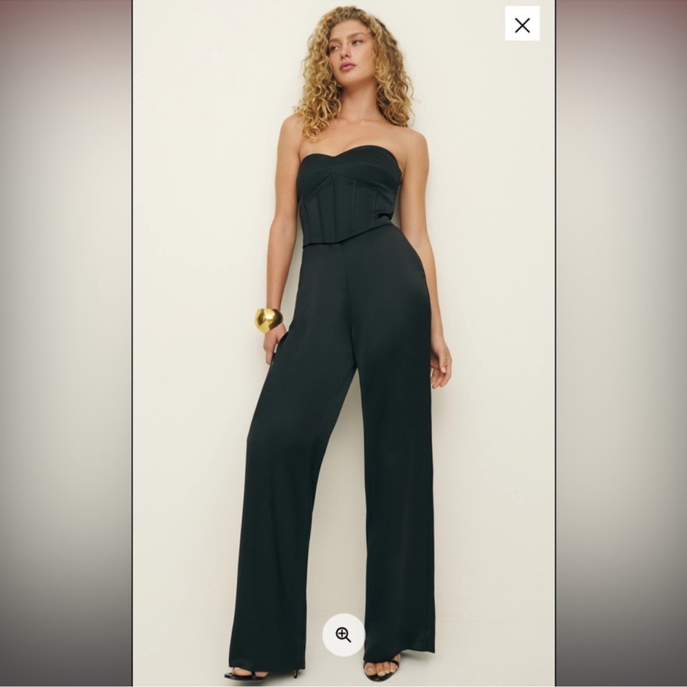 NWT Reformation Pacie Satin Jumpsuit